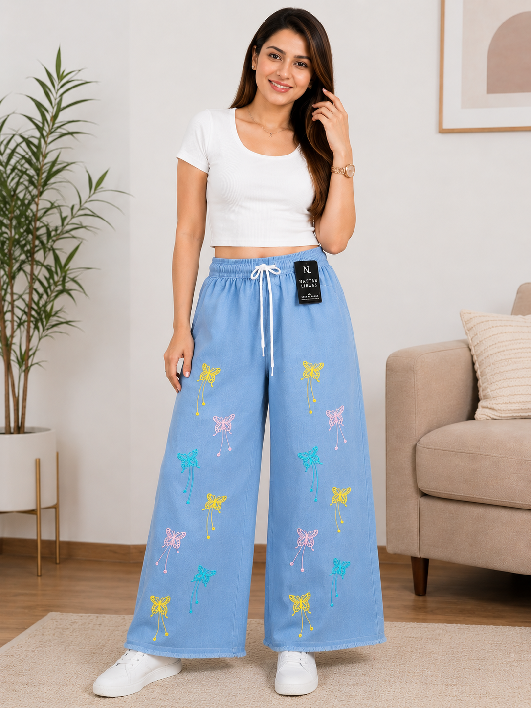 🦋 Girls Butterfly Wide Leg Pant