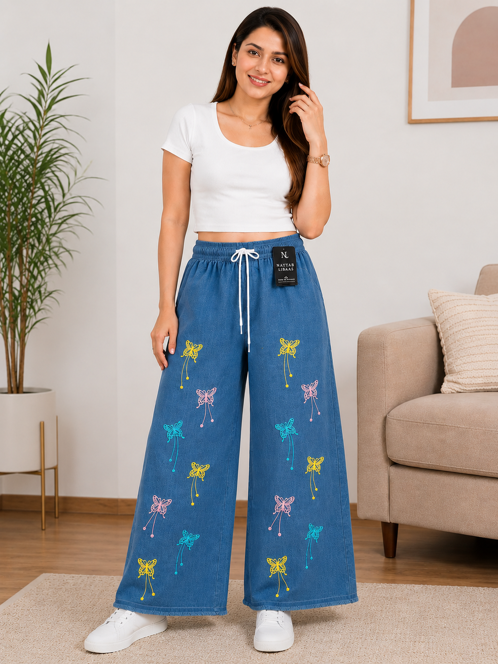 🦋 Girls Butterfly Wide Leg Pant