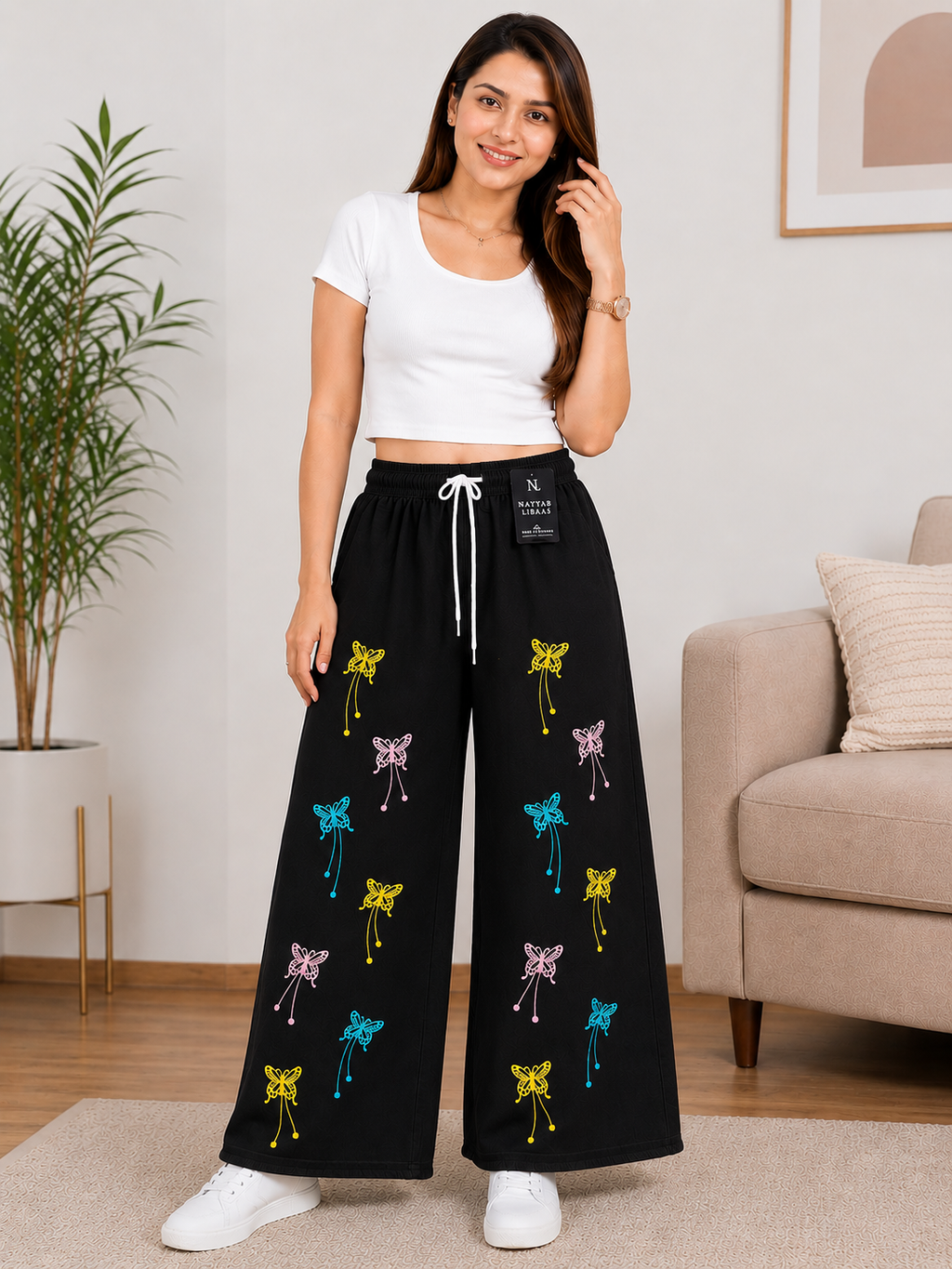 🦋 Girls Butterfly Wide Leg Pant