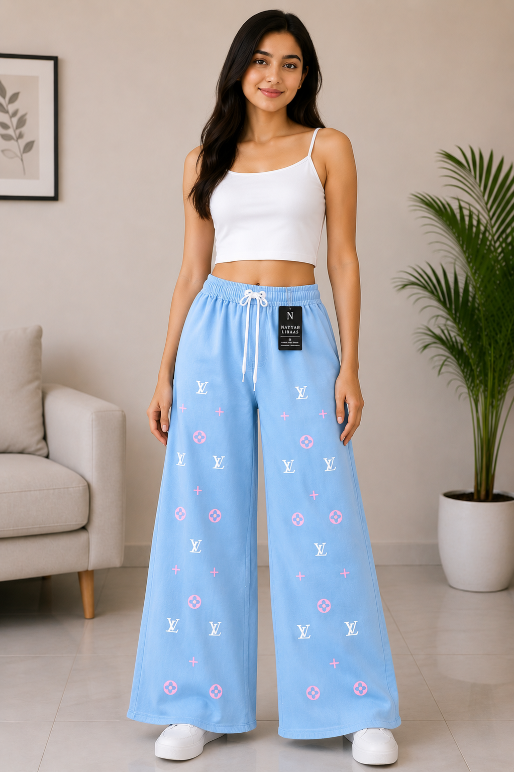 baggy style Denim jeans for women Wide Leg Pant
