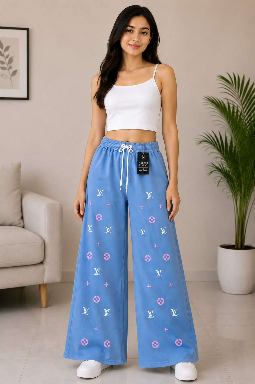 baggy style Denim jeans for women Wide Leg Pant