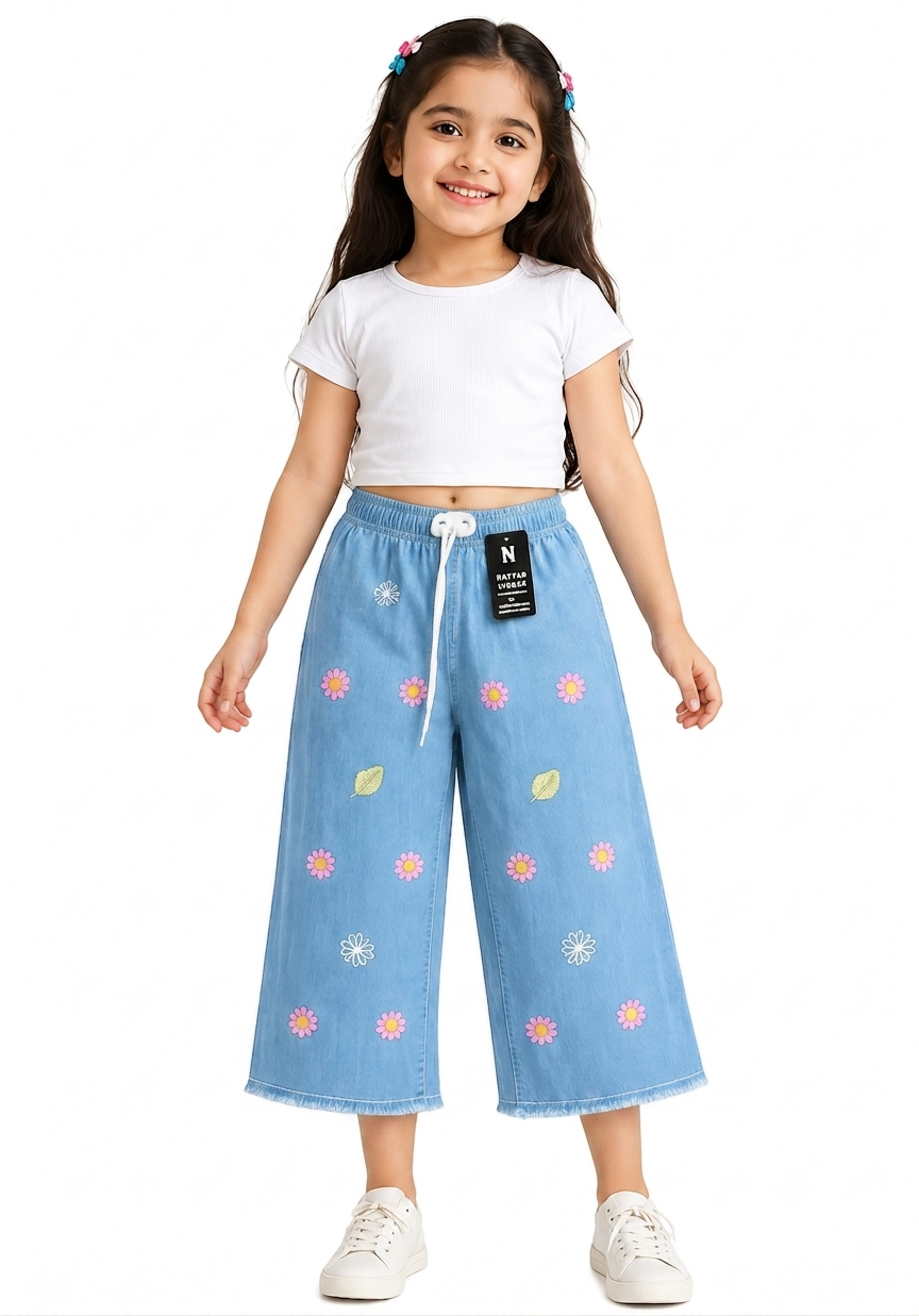 Baggy Style Denim Jeans for GIRLS