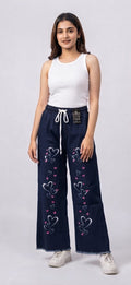 Heartbeat Wide-Leg Denim Pants