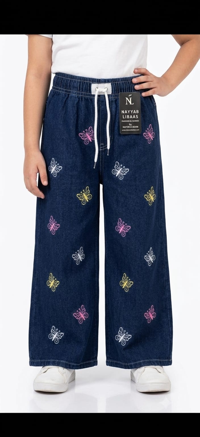 Baggy Style Denim Jeans for Girls