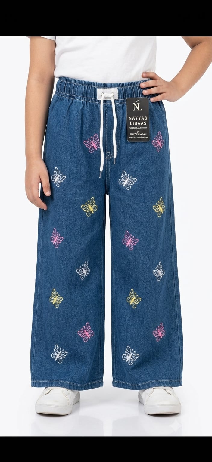 Baggy Style Denim Jeans for Girls