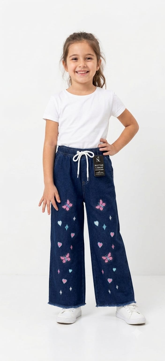 Baggy Style Denim Jeans for Girls