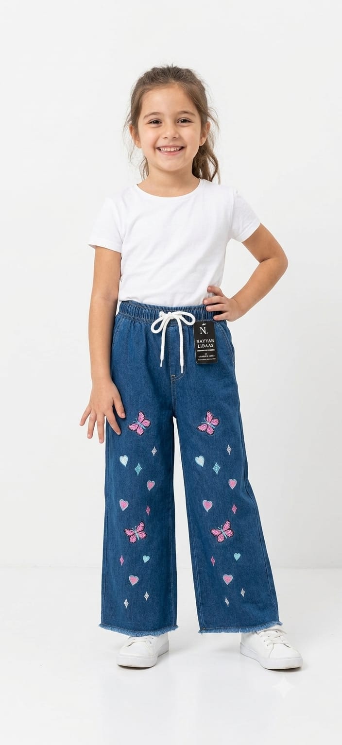 Baggy Style Denim Jeans for Girls