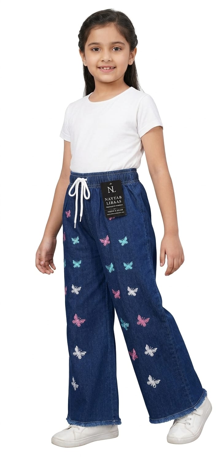 Baggy Style Denim Jeans for Girls