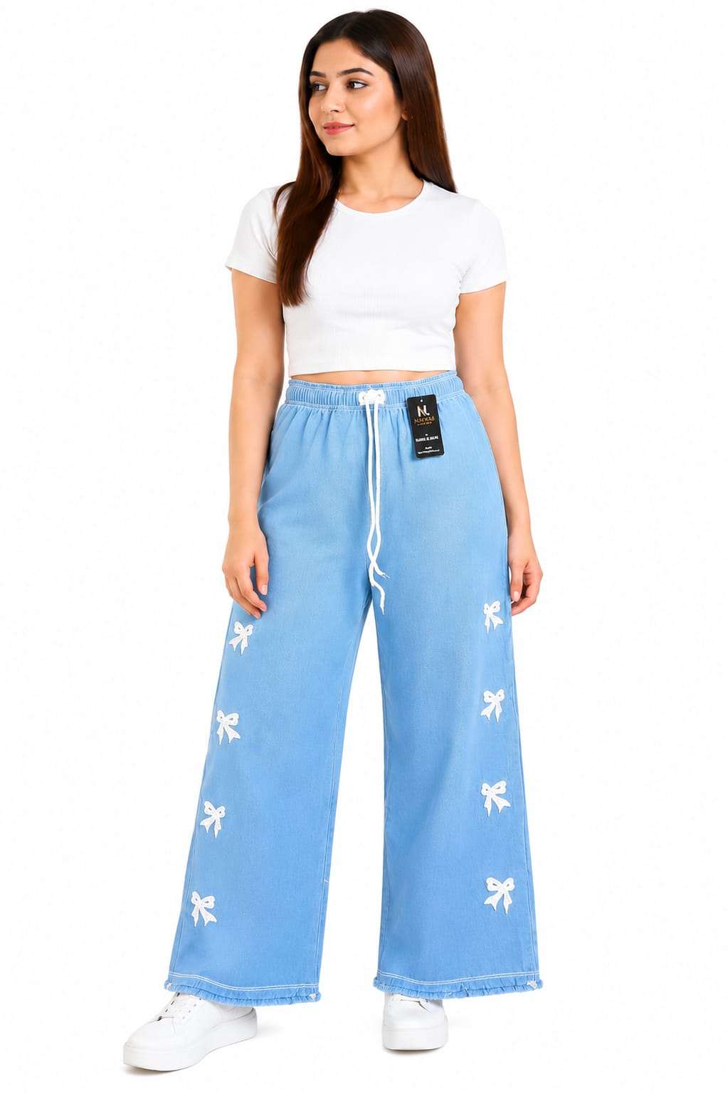 Nayyab Libaas BowStyle Wide-Leg Pant