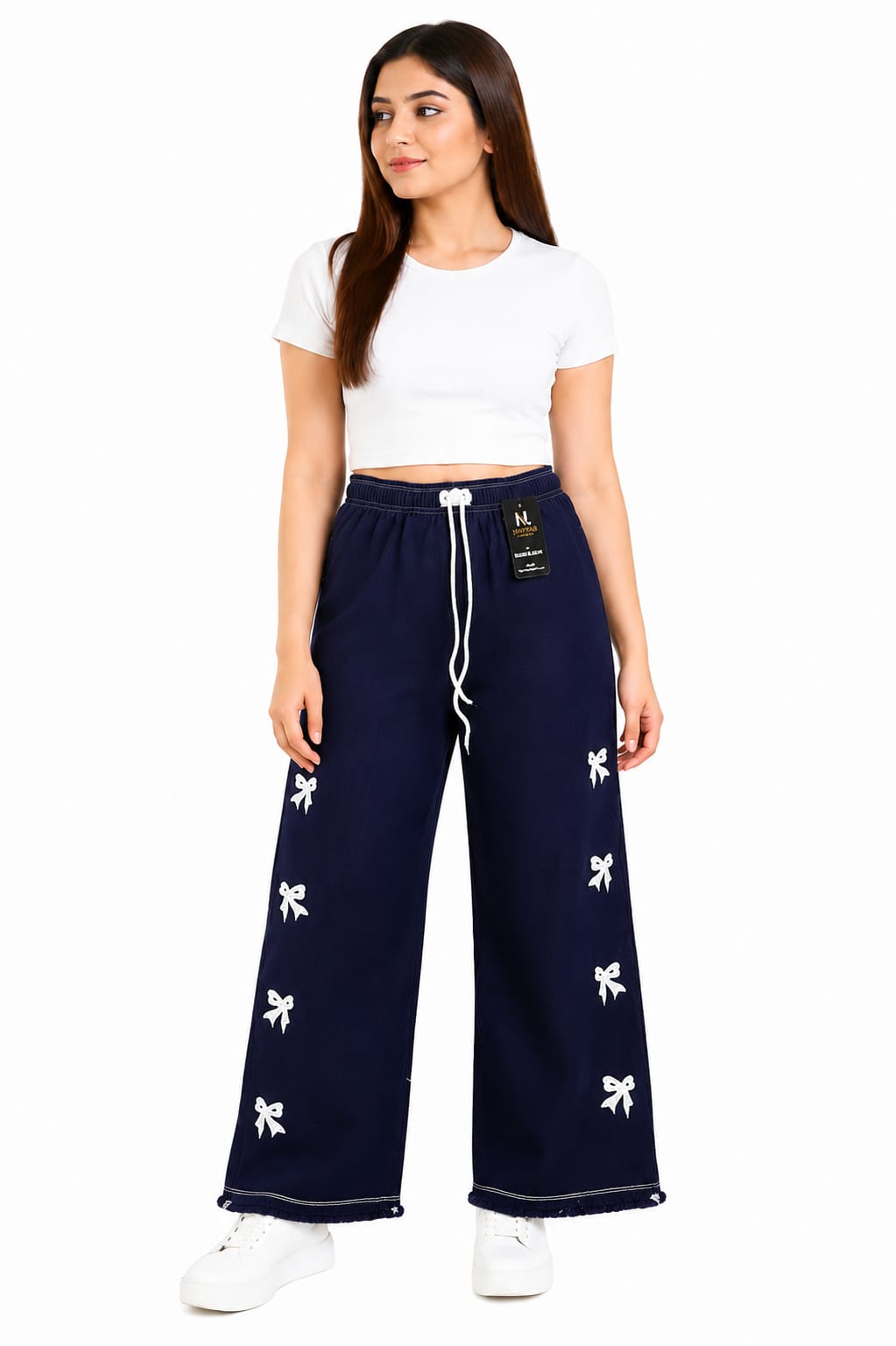 Nayyab Libaas BowStyle Wide-Leg Pant
