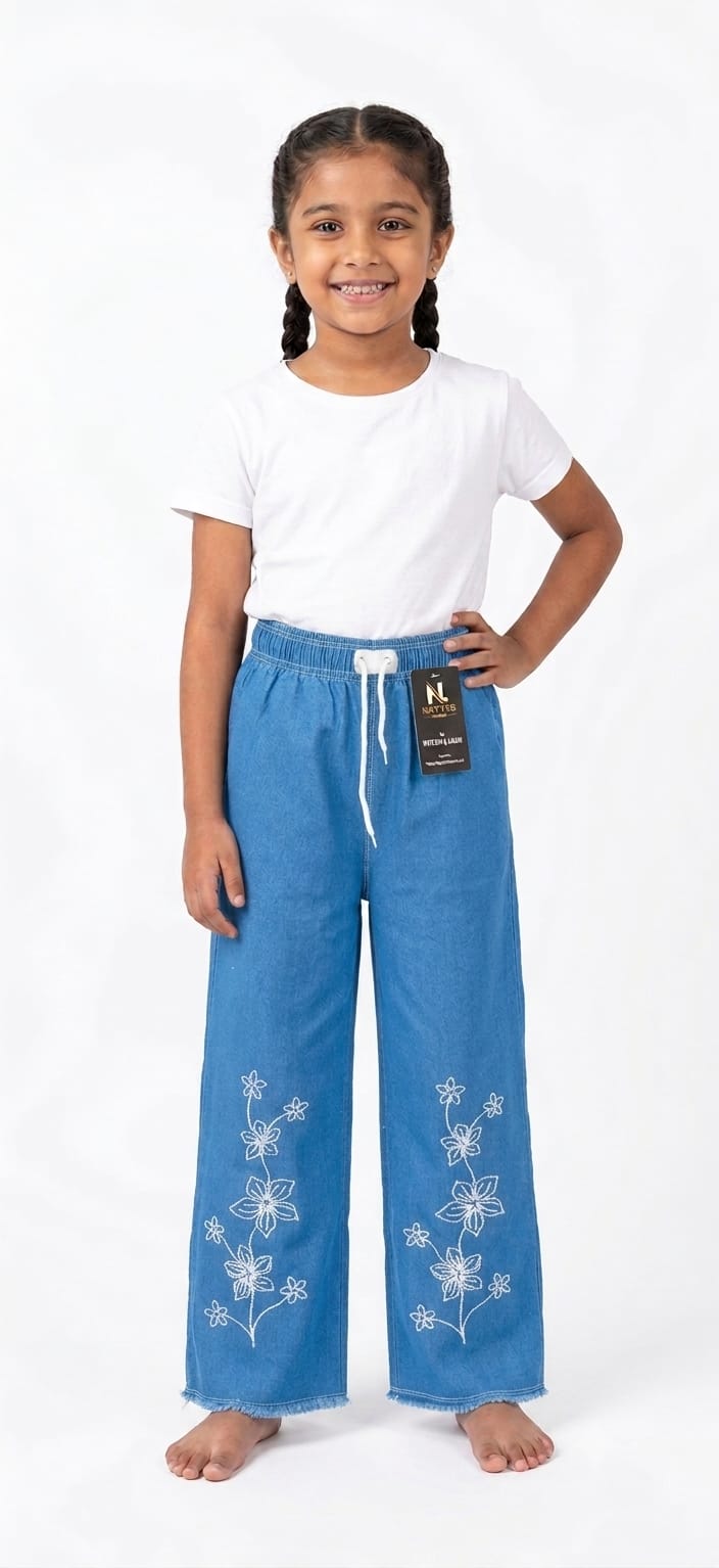 Baggy Style Denim Jeans for Girls