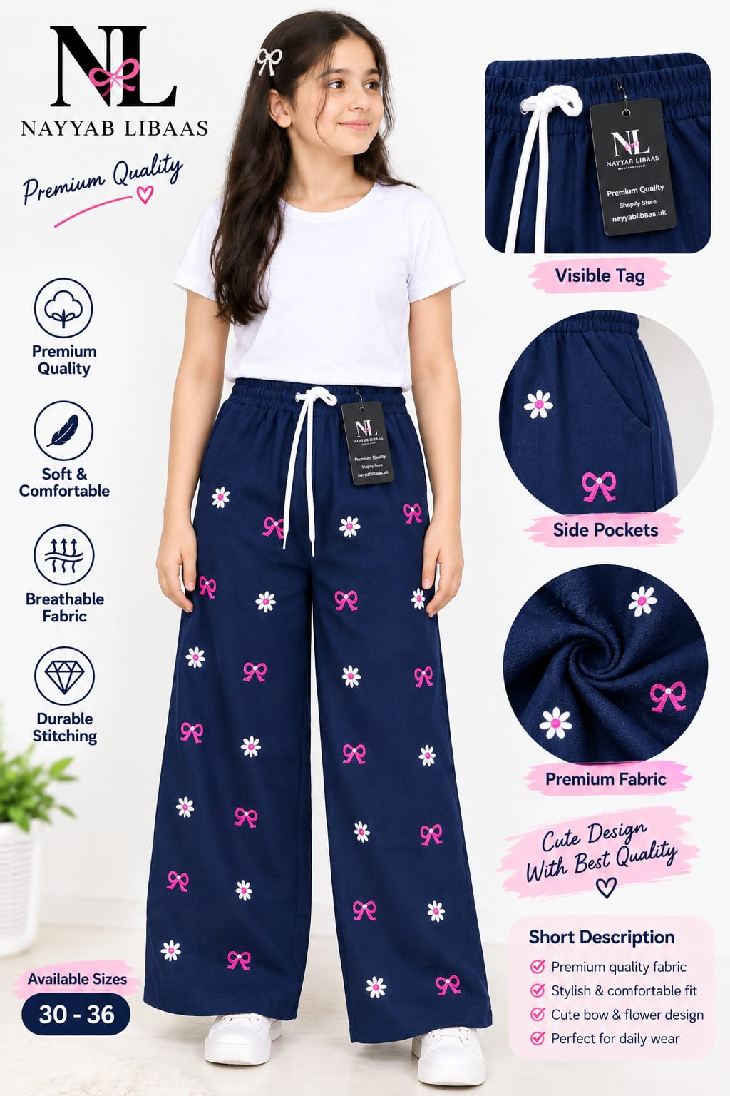 Baggy Style Denim Jeans for Girls