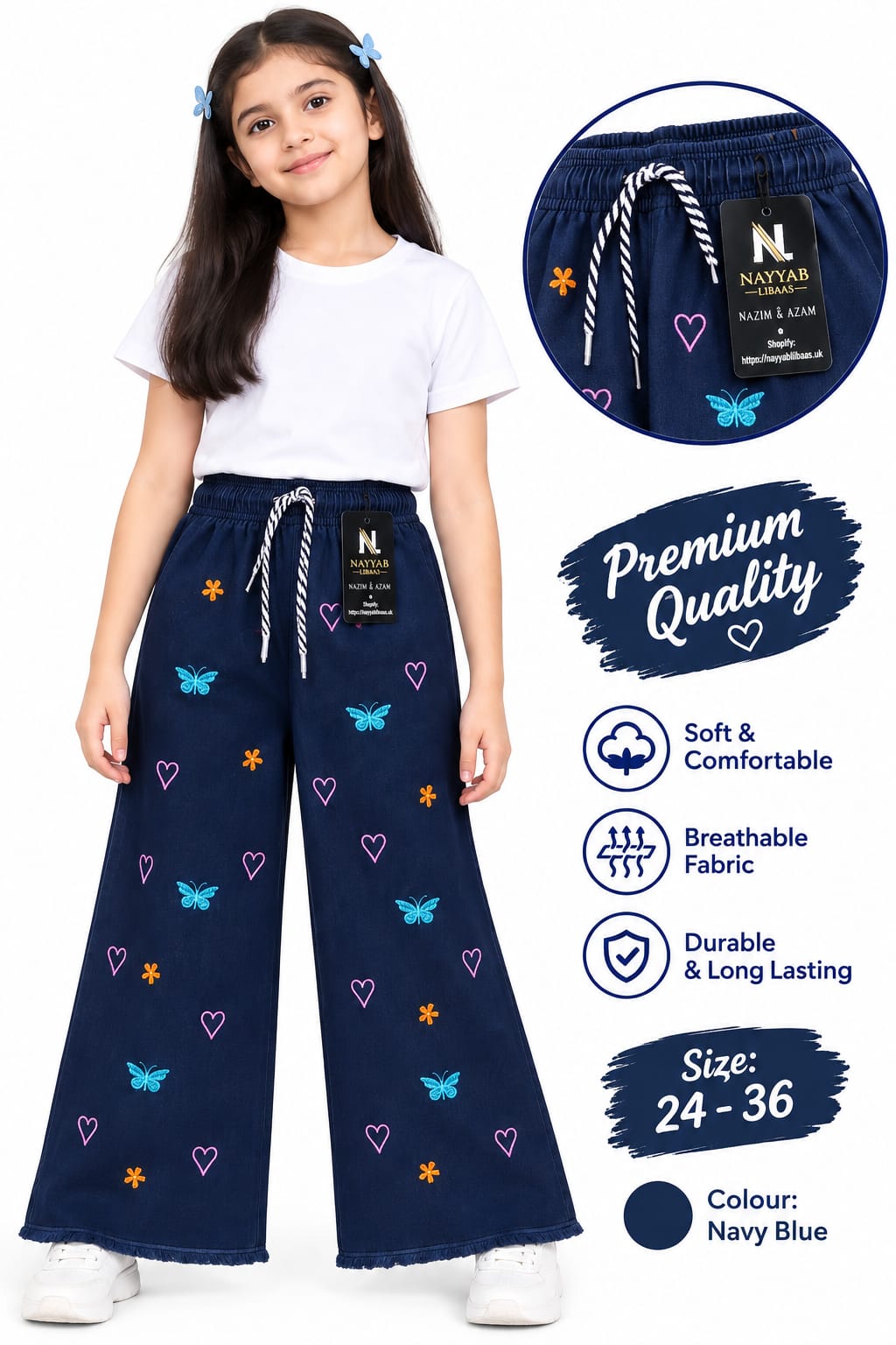 Baggy Style Denim Jeans for Girls