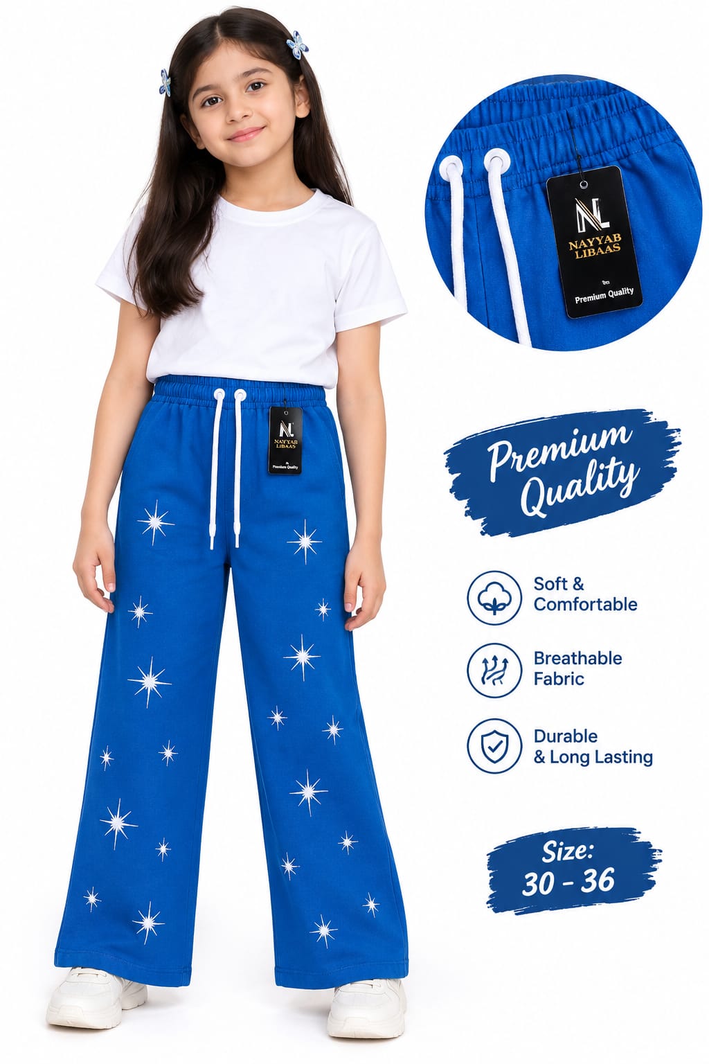 Baggy Style Denim Jeans for Girls