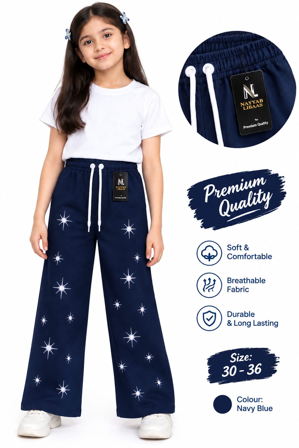 Baggy Style Denim Jeans for Girls