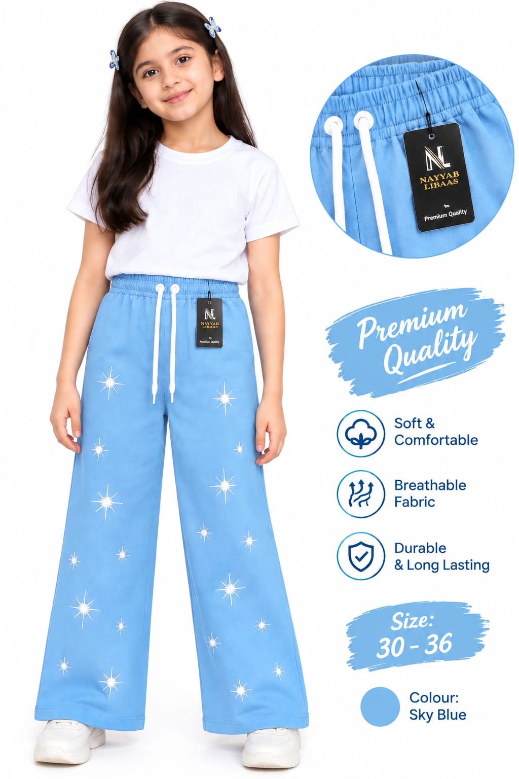 Baggy Style Denim Jeans for Girls